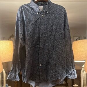 Brooks Brothers 1818 Floral Navy Dress Shirt Mens Cotton​​